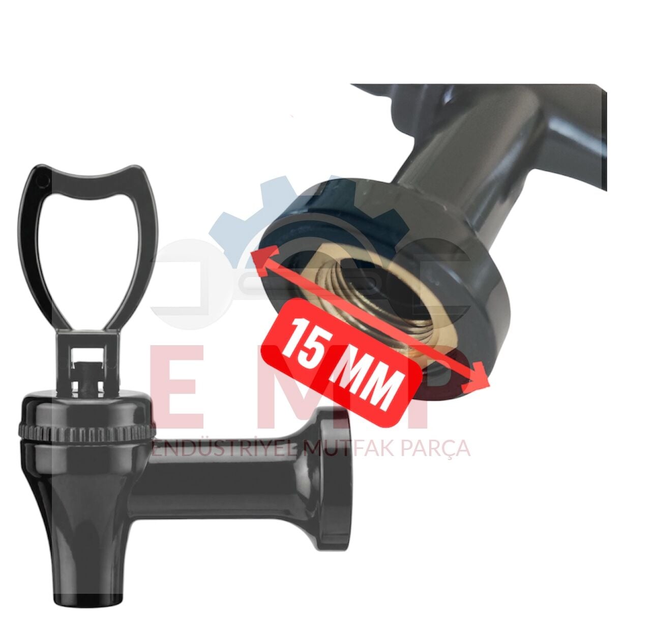 REMTA JUMBO MUSLUK SİYAH ÇAP 15 MM