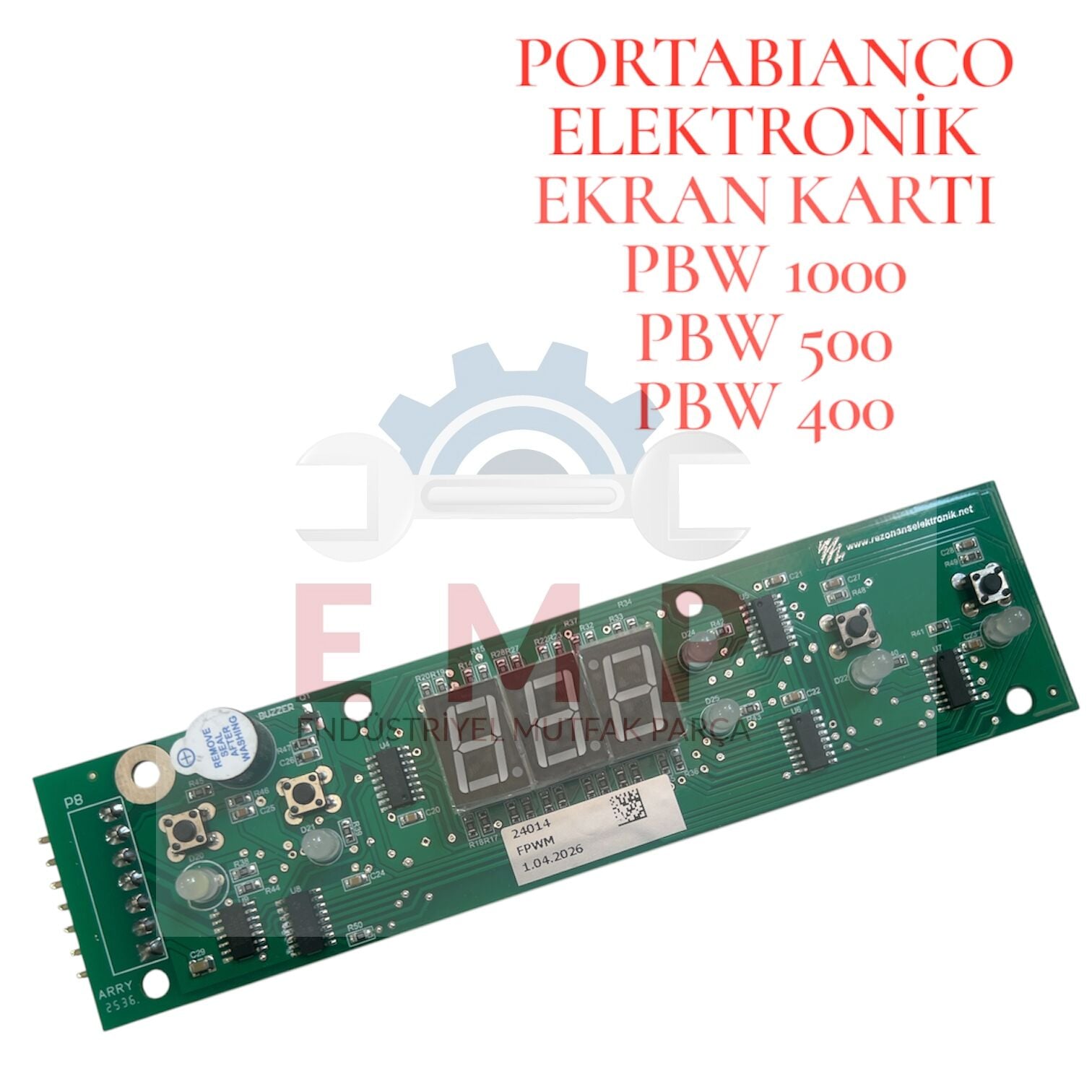 PORTABİONCO ELEKTRONİK EKRAN KARTI 400/500/1000 TBK