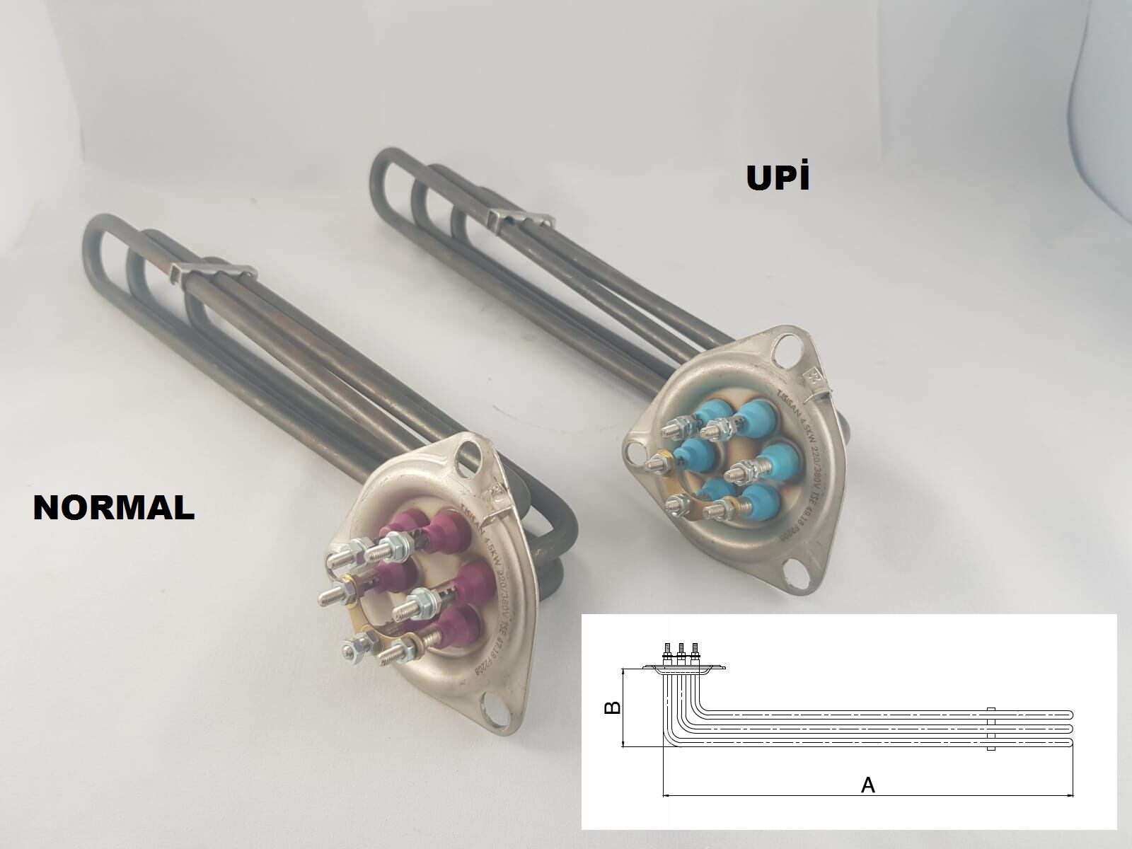 F2208-1P BÜYÜK ÜÇGEN YATIK KAZAN REZİSTANS