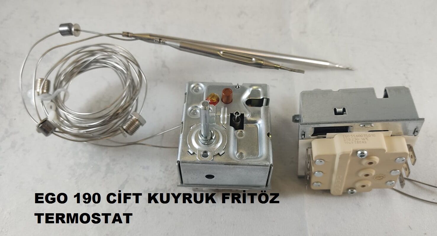 EGO 190 C ÇİFT KUYRUK FRİTÖZ TERMOSTAT  TRİFAZE