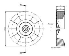 FIRIN FANI 35X8 CM 12 YAPRAK