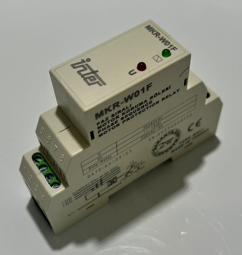 İNTER MKR-W01F FAZ SIRALI MOTOR KORUMA ROLESİ
