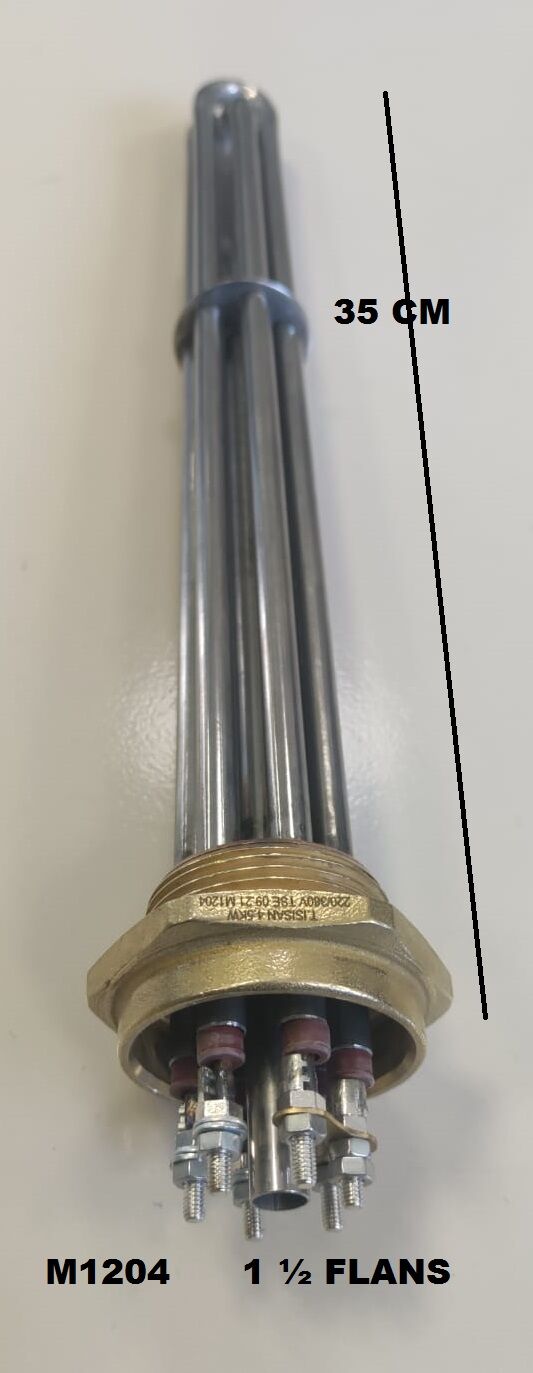 M1204 1½ 35 CM 3X1500 W FLANŞLI REZİSTANS