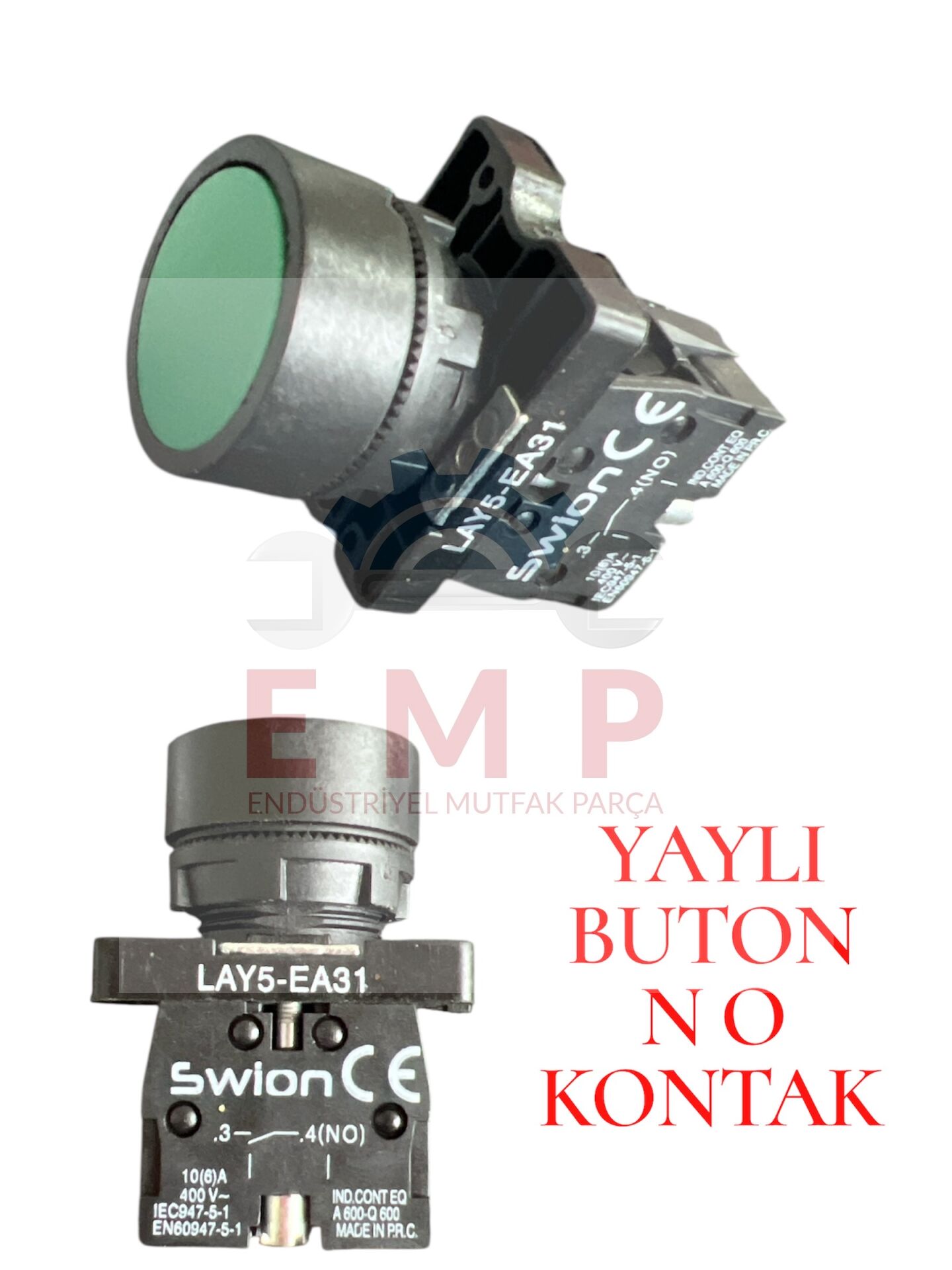 LAY5-EA 22mm Buton Normalde Açık Kontak YEŞİL