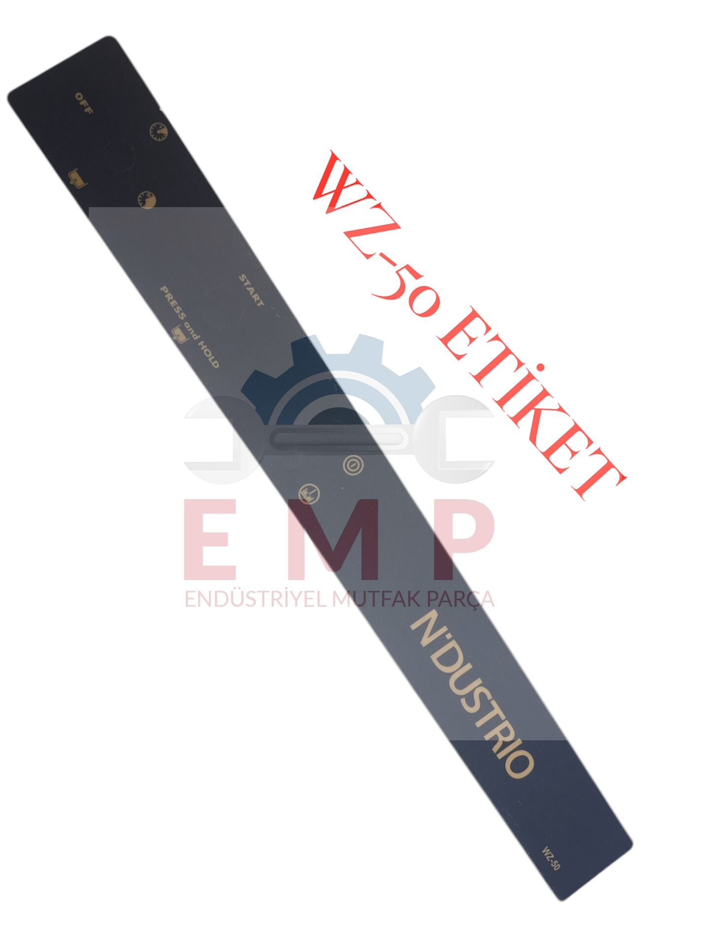 WZ-50 NDUSTRIO ÖN PANEL ETİKETİ